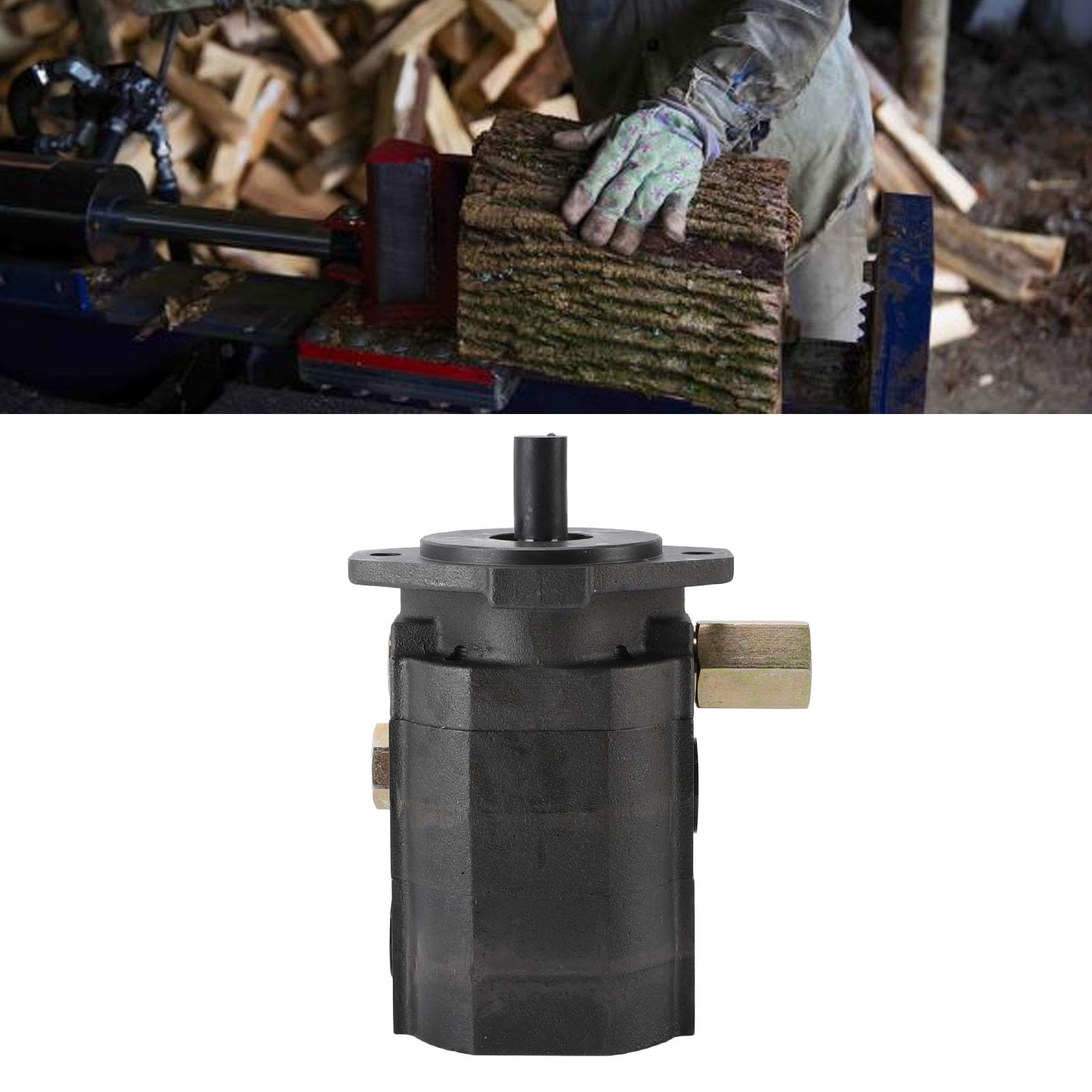 Rengue Hydrauliczna Pompa Do łupania Kłód, żeliwna Pozioma Pompa Do łupania Drewna ze Stali Nierdzewnej 22 GPM, 3600 Obr./min, Ciśnienie 20 MPa Obróbki Drewna Opałowego Użytku w Gospodarstwie