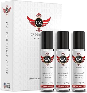 CA Perfume Impression of Hypnora Passion for Women Eau De Parfum Amber Vanilla Scent Long Lasting Perfumes for Women Travel Size TSA Ready for Day and Night Wear 0.33 Fl Oz 10ml (Pack of 3)