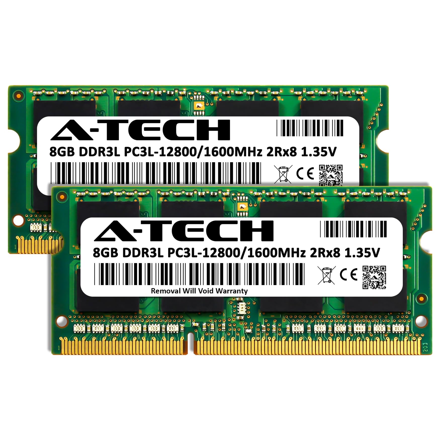 A-Tech DDR3L RAM 16GB Kit (2x8GB) 1600MHz PC3L-12800 SODIMM Laptop Memory — Amazon image 2
