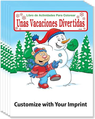 Miniatura 10 de ZOCO - Unas Vacaciones Divertidas - Libros educativos para colorear para niños (paquete de 250 unidades, con crayones) - Vacaciones de invierno,