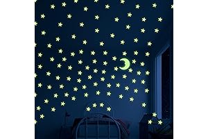 Amazing Glow in the Dark Moon & 3D Stars