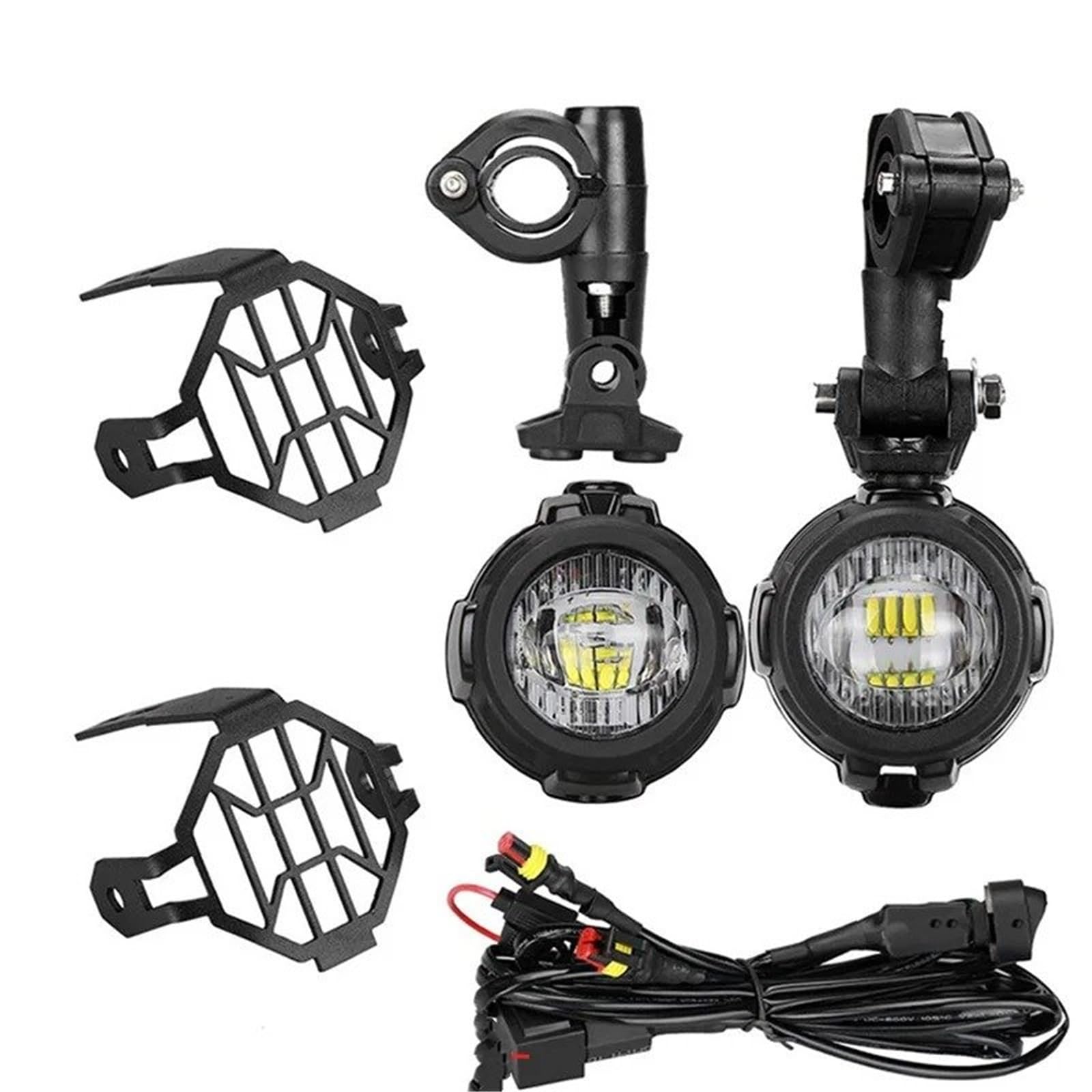 Moto Fari Stradali Spot Light Beam Per BMW K1600 R1200G 2 Pezzi 40W Lampada LED 6000K Super Bright Fendinebbia Kit Di Illuminazione Lampadine DRL