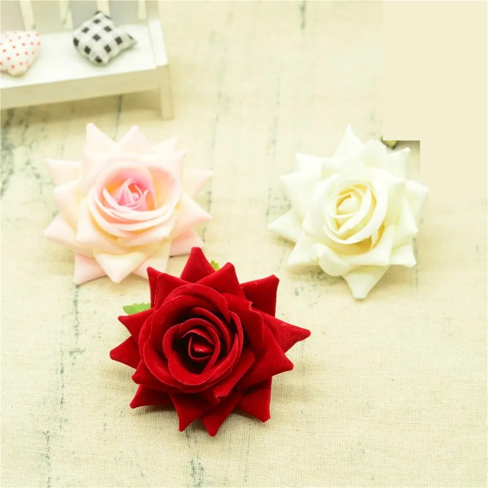 Künstliche Blumen, Festival, Auto, Heimdekoration, Hochzeit | 30/100 Stück Brautaccessoires DIY Kunstkranz Geschenk Seidenrosen(Color-10,100PCS)