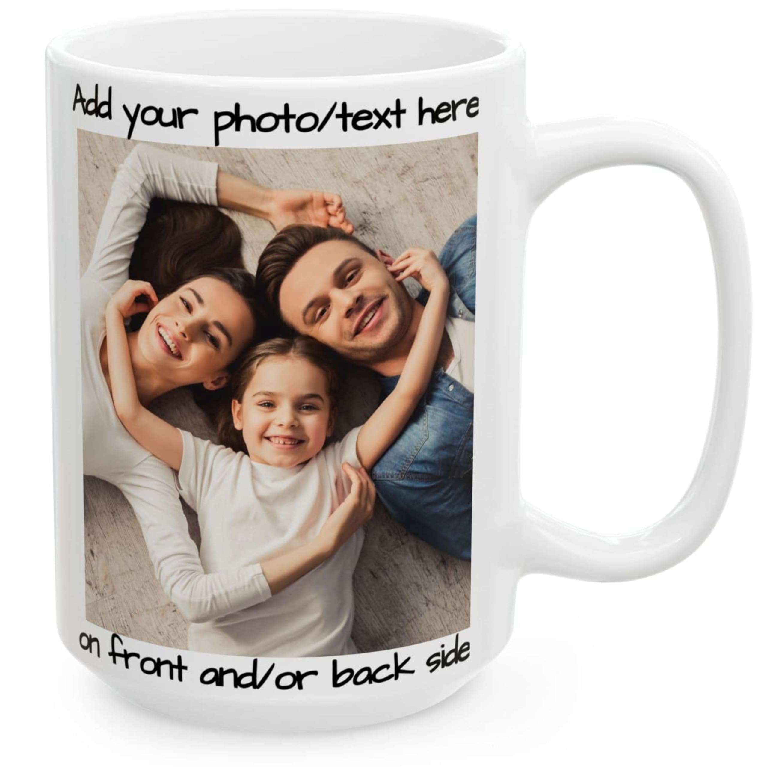 Custom Mug with Picture or Text of Your Uploads, Personalized Mug, Microwave & Dishwasher Safe Ceramic Mug, 425ml — image 1