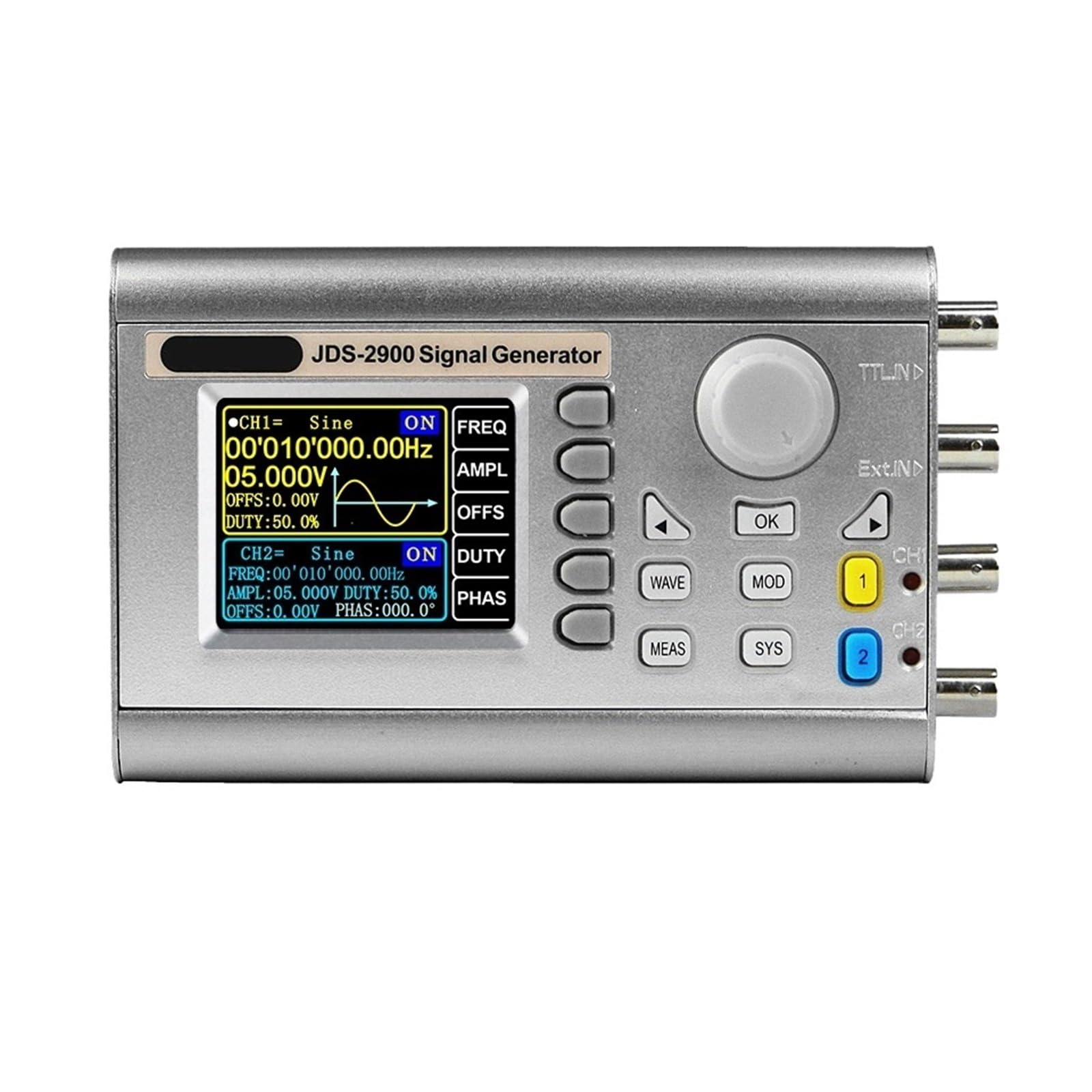 Generador de señales función dual DDS JDS2900 15/30/40/50/60MH/z, generador forma onda arbitraria, fuente y contador frecuencia(JDS2900-15M)