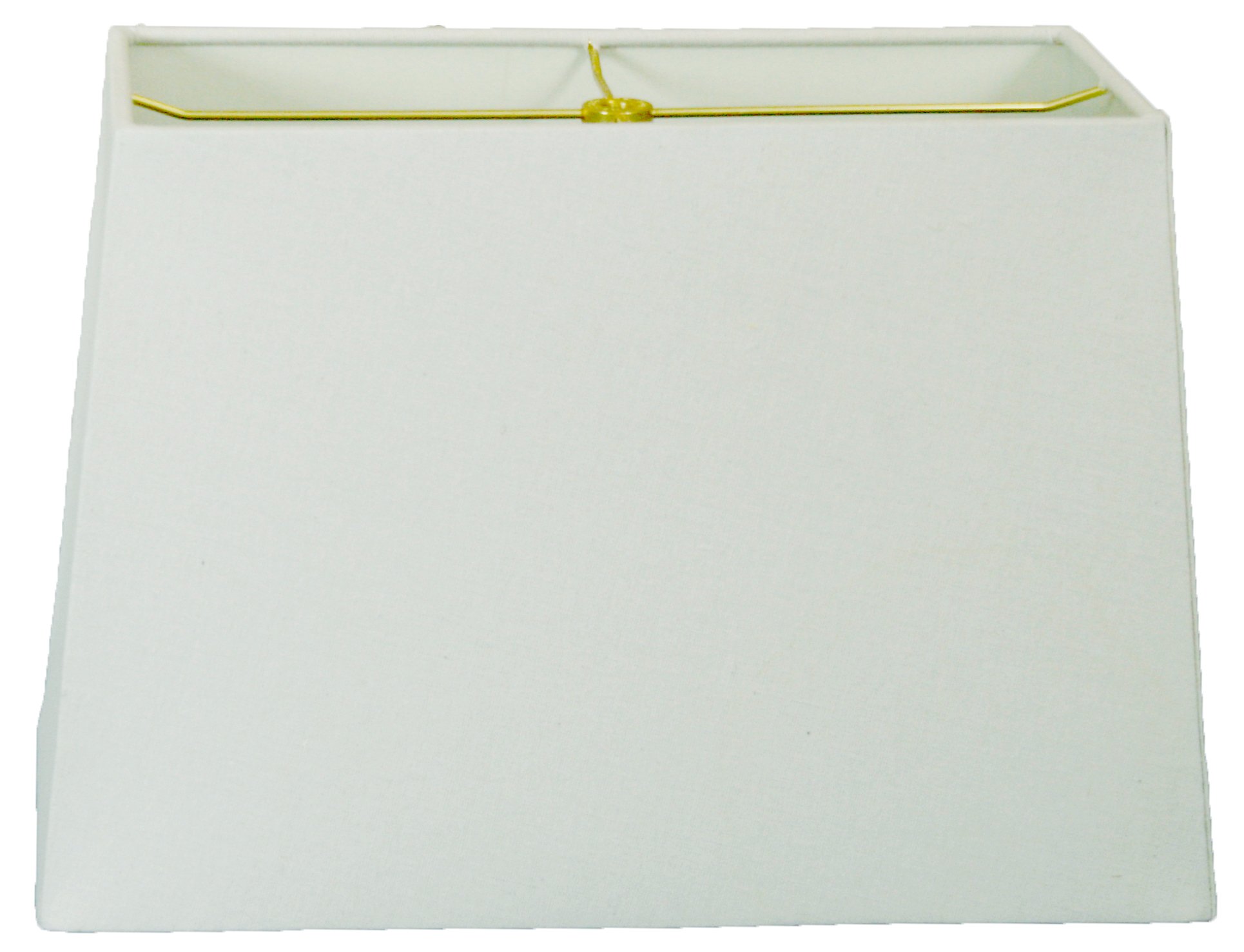 Royal Designs Rectangle Hard Back Lamp Shade, Linen White, (5"X 10) x (8"x 12) x 9.5 โ image 1