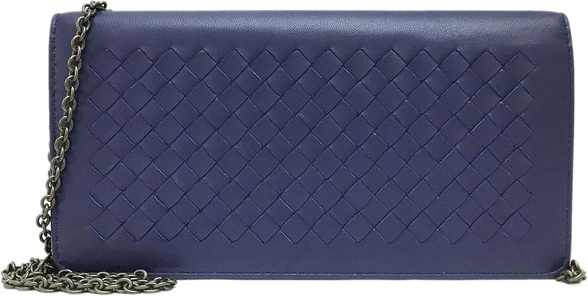 BOTTEGA VENETA イントレチャートショルダーバッグネイビー