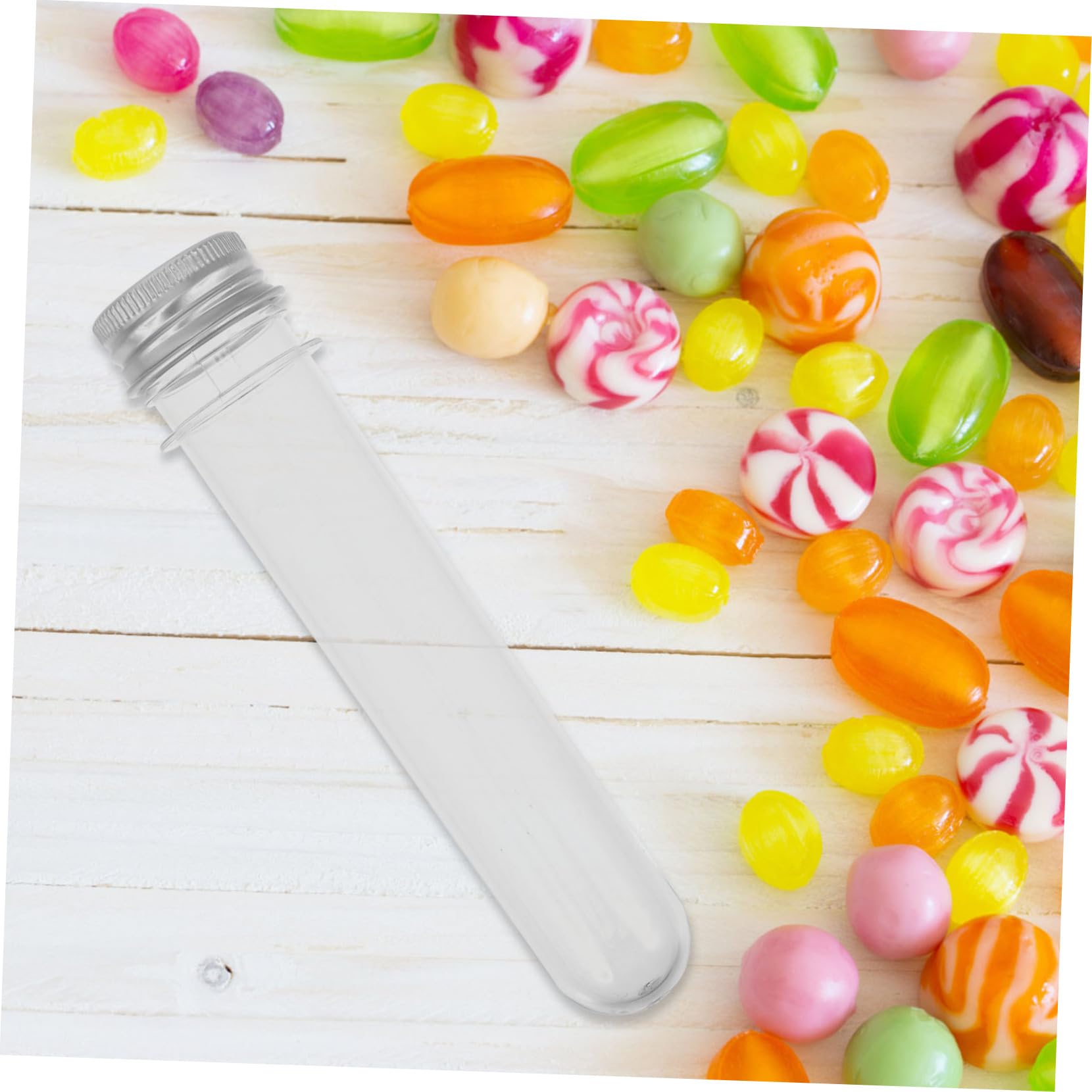 Cabilock 50 Pcs Caja De Dulces De Tubo De Ensayo Tubos De Ensayo Portátiles Convenientes Botellas De Deseos Delicadas Botellas De Deseos Botellas De Deseo De Boda Accesorios De Té Silver Pd
