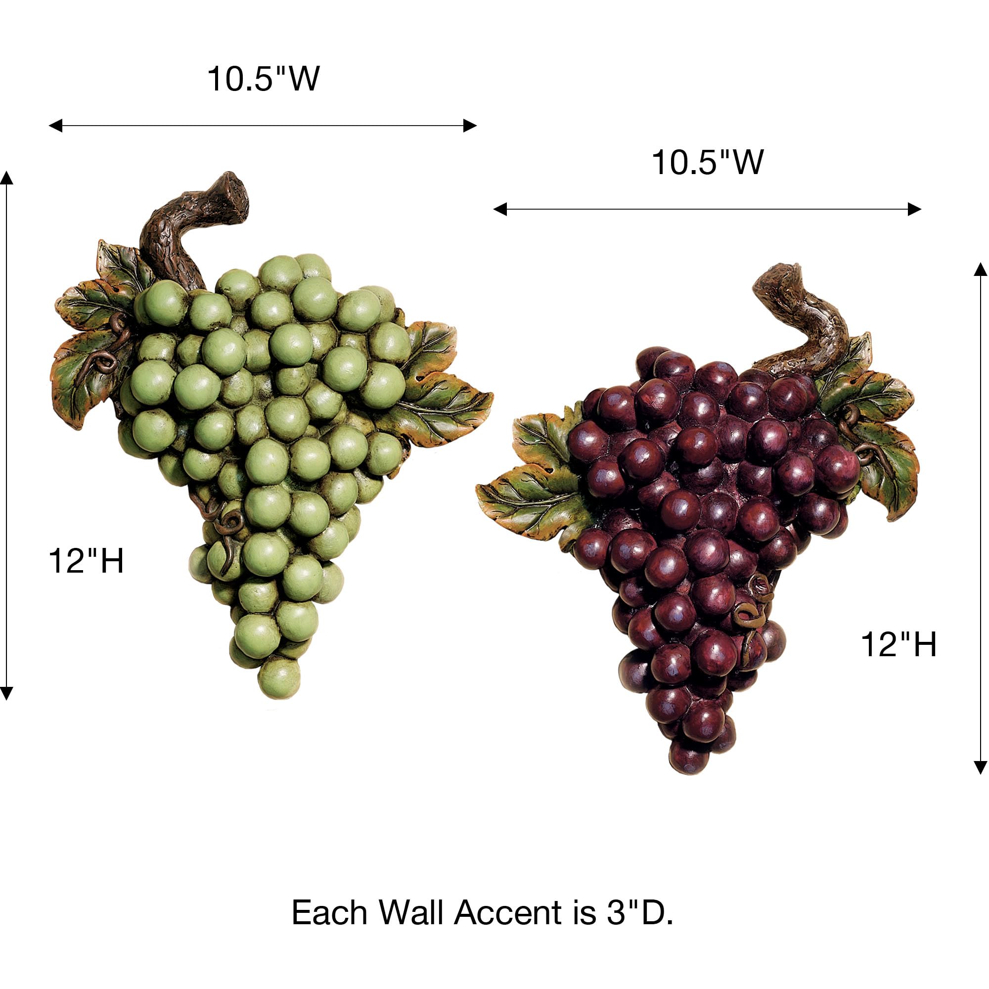 Amazon.com: Touch of Class Bountiful Grapes Wall Accent Set of Two
