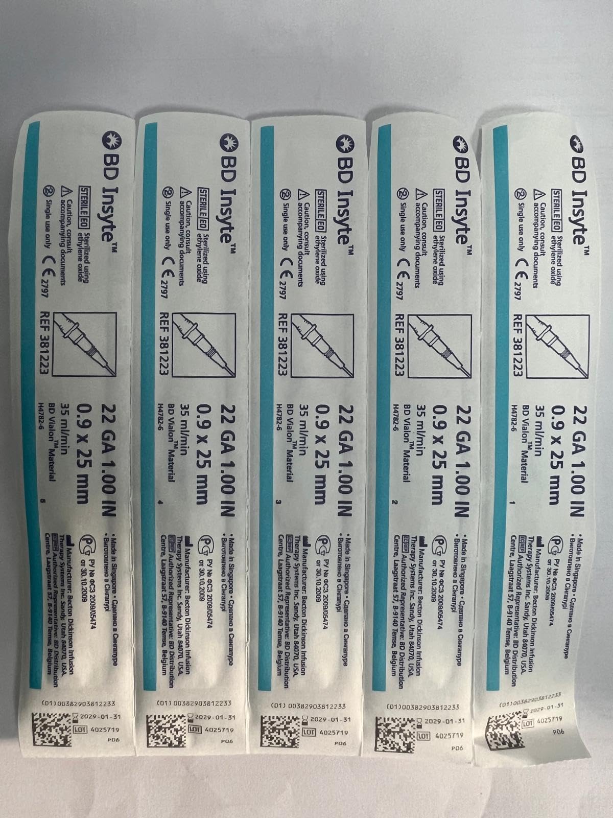 Ago Cannula insyte 18 GA, 1.16 IN, 1,3 x30 mm - Vialon Material Bd, Confezione 50 pezzi, aghi sterili,ad uso percing, intavascolare ad ago interno senza valvola di sicurezza