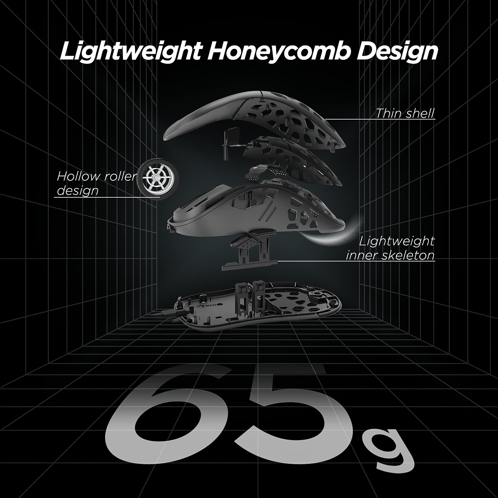 Marvo G946 Wired Honeycomb Gaming Mouse, Ultra-lightweight, Water Resistant  Hollowed-Out Shell, Hero 10K Sensor, 8 Ajustable Max 10000 DPI , 6  Programmable Buttons, Ergonomic RGB Gamer Mice For PC Mac: Amazon.co.uk: PC