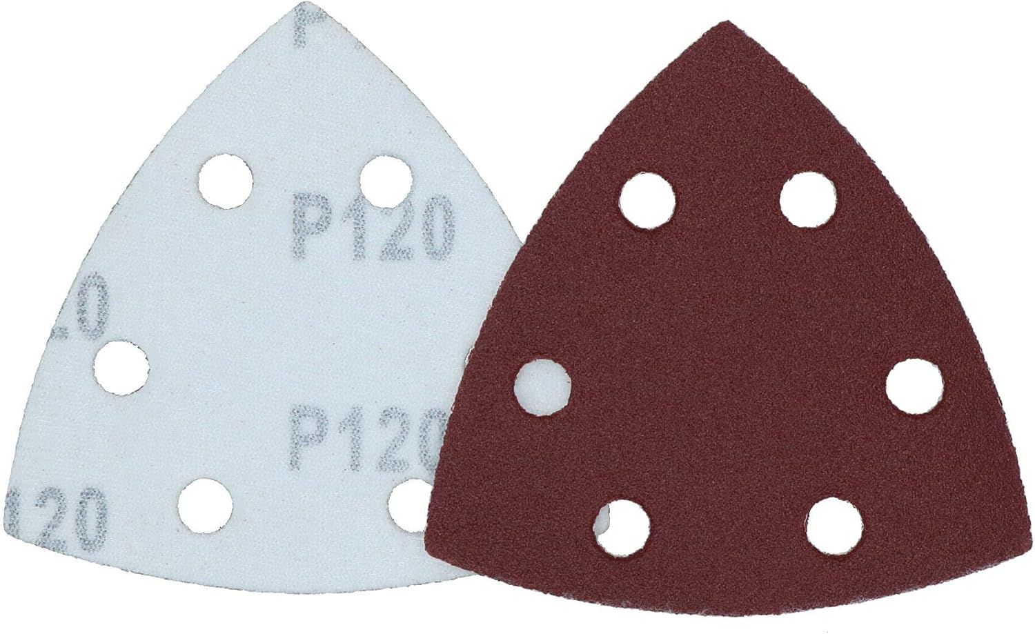 90mm Triangular Sanding Abrasive Discs Pads Hook Loop Backing 120 Grit 250pk