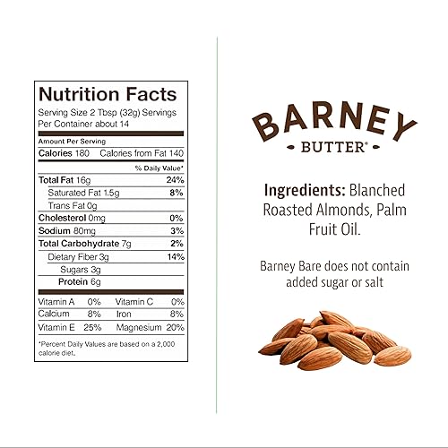 Vista 18 de BARNEY Mantequilla de almendras, crujiente, apta para dieta paleo, KETO, sin OMG, sin piel, 16 onzas