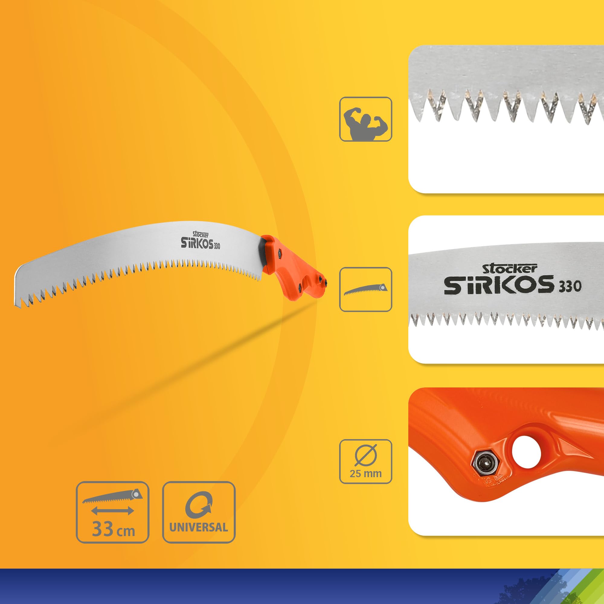 Stocker Seghetto Sirkos 330 TC con attacco per treeclimber