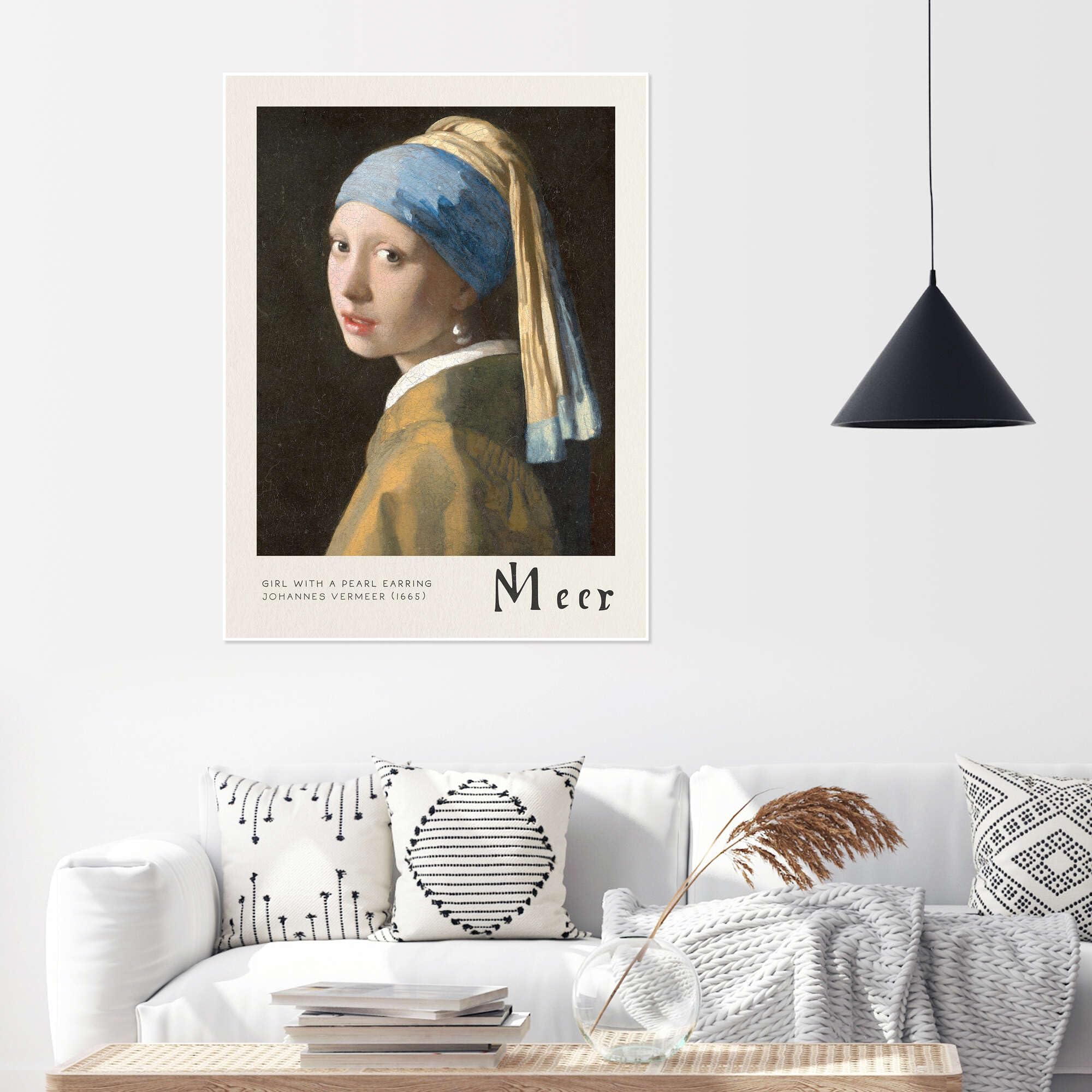 Posterlounge Girl with a Pearl Earring Poster | 90 x 120 cm di Jan Vermeer Quadri Decorazione per pareti