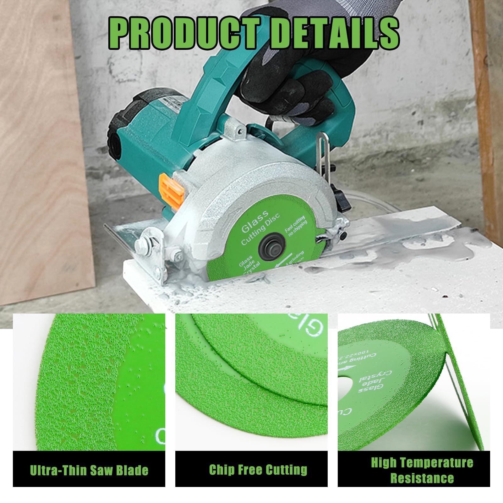 2 Pezzi Disco Diamantato da Taglio per Vetro, Flessibile per Smerigliatrice Marmo, Cristallo, Giada (Verde)
