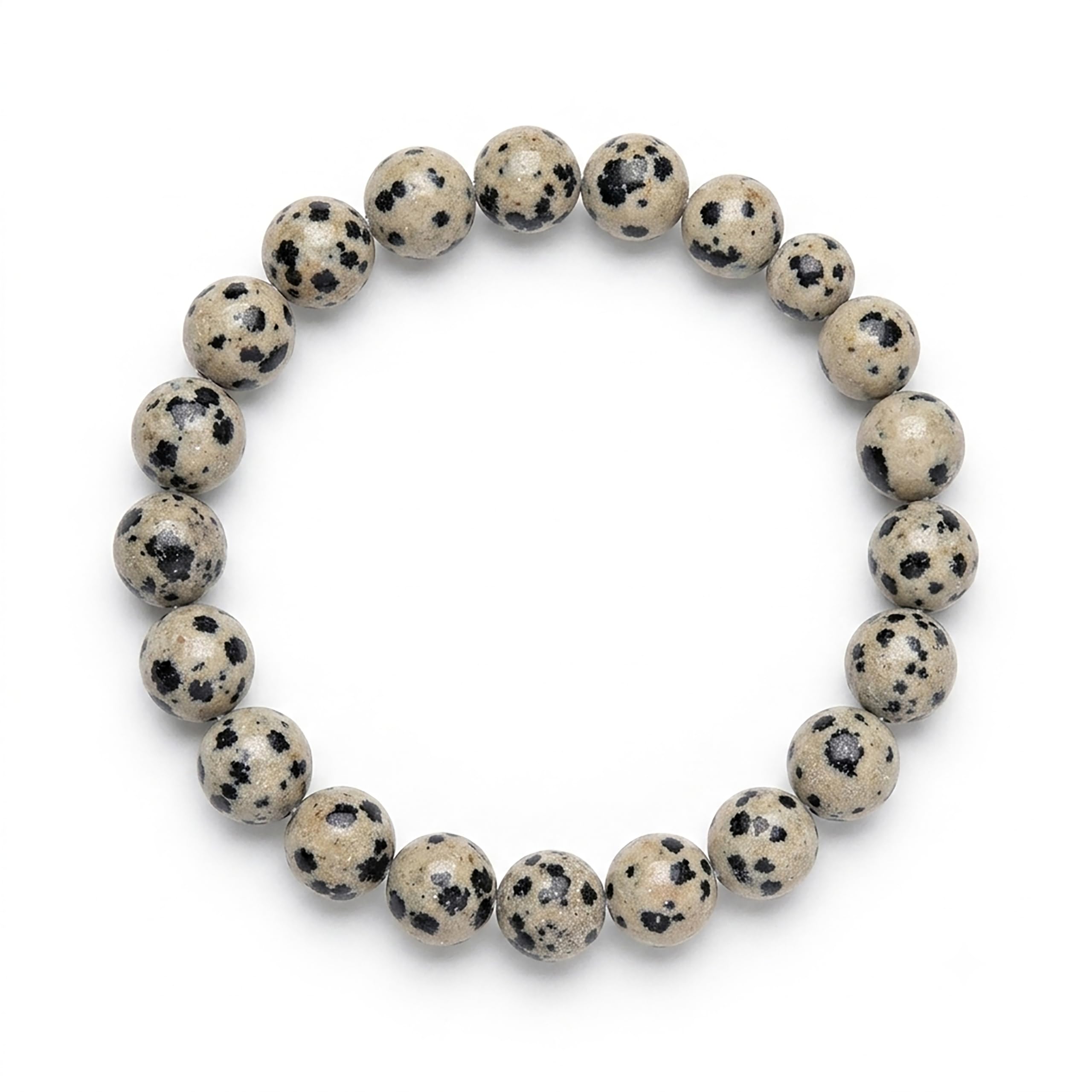 Dalmatian Jasper Crystal Wristband for Men and Women, White, One Size, 30 Grams, 20 Centimeters-image-23