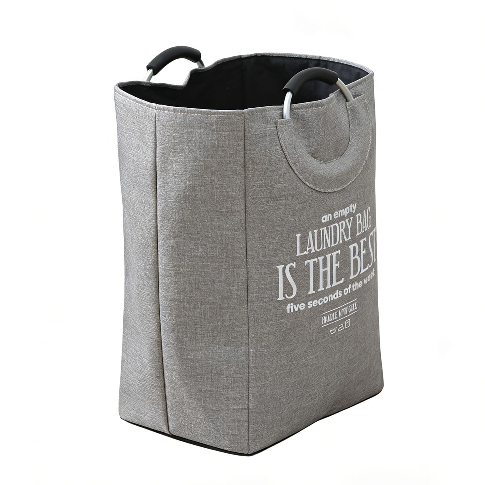 Foldable Laundry Basket Freestanding Washing Bin Hamper with Aluminum Handles for Clothes Toy and Home Organization Freestanding Laundry Hamper