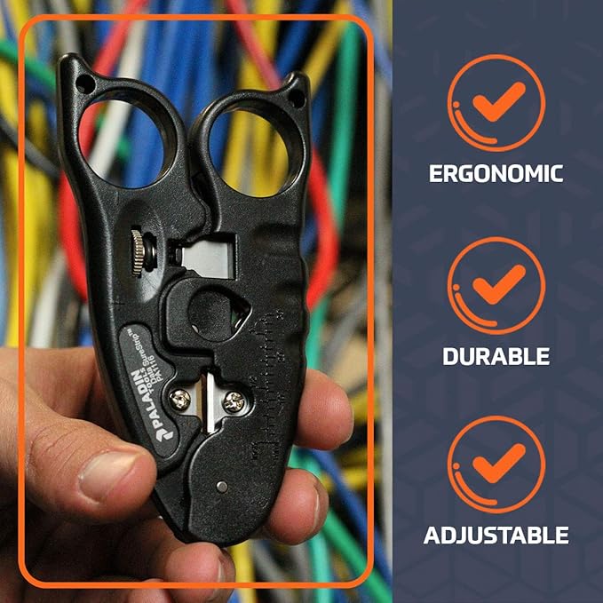 Paladin Tools PA1116 Cortador y Pelacables para Redes CAT6 miniatura 6