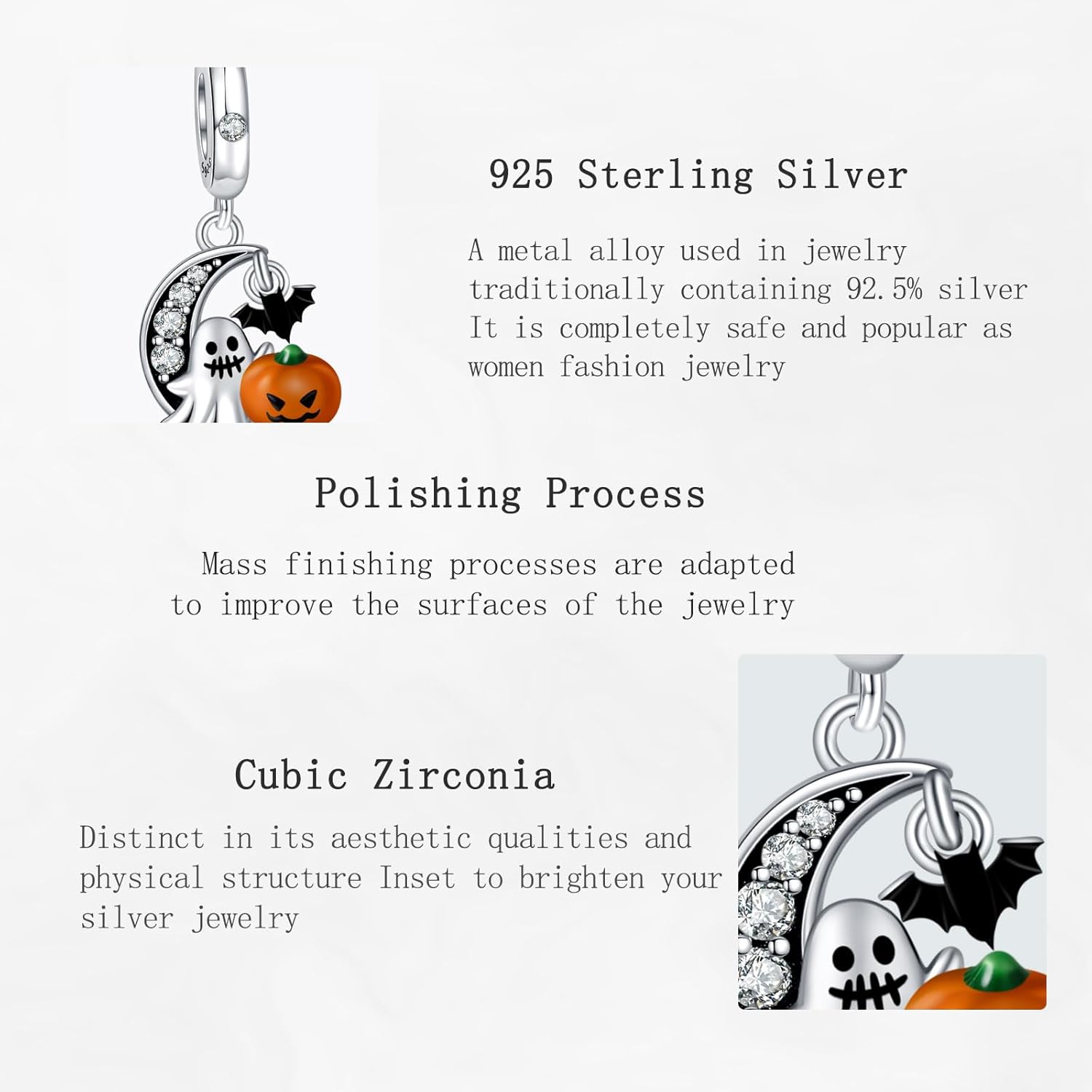 Charms Beads 925 Sterling Silver Animal Leaf Gold Travel Friend Love Dangle Pendant with 5A Cubic fits for Charms Bracelets for Woman Valentine's Day Mother's Day Christmas Birthday Gift
