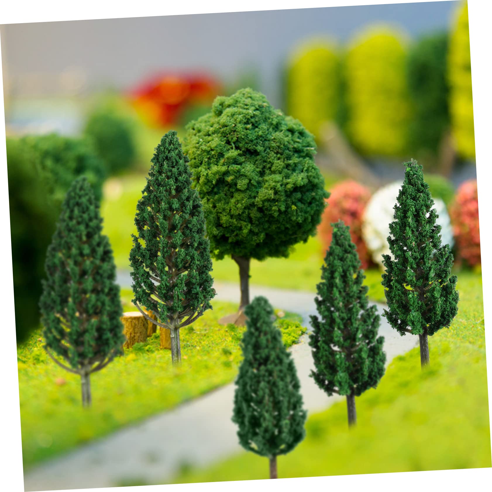 NUOBESTY 120 Piezas árbol pequeño Árboles Artificiales Árboles para maquetas Planta Falsa árboles de ferrocarril en Miniatura es de vías férreas Modelo de Falso el plastico