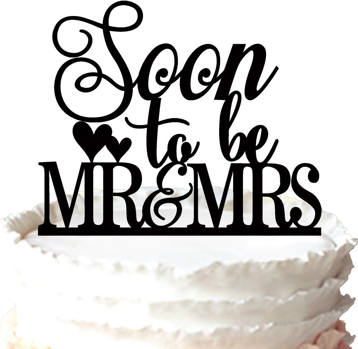 Kaishihui Soon To Be Mr & Mrs Cake Topper with heart