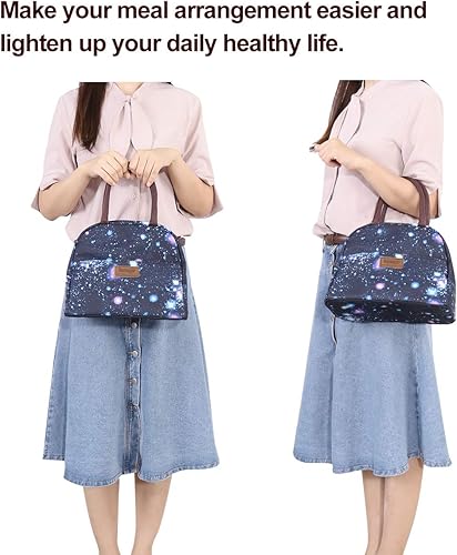 Miniatura 8 de Buringer - Bolsa de almuerzo reutilizable aislado con bolsillo frontal con cierre de cremallera para mujer, hombre, trabajo, picnic o viaje