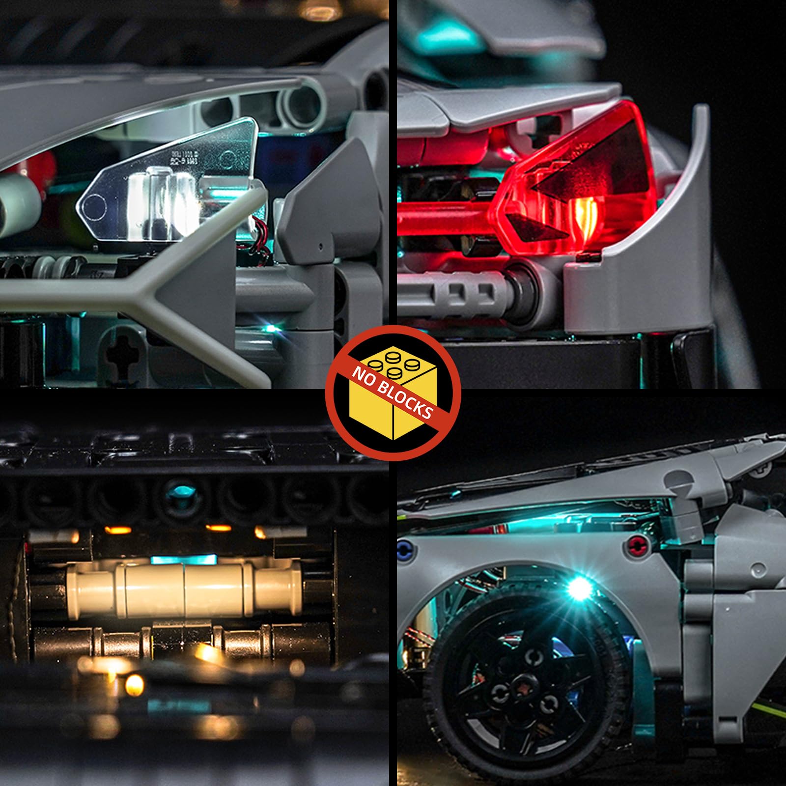 Remote Control Led Light Set Compatible with Lego 42214 L amborghini Revuelto Super Sports Car (No Model) - Image 4