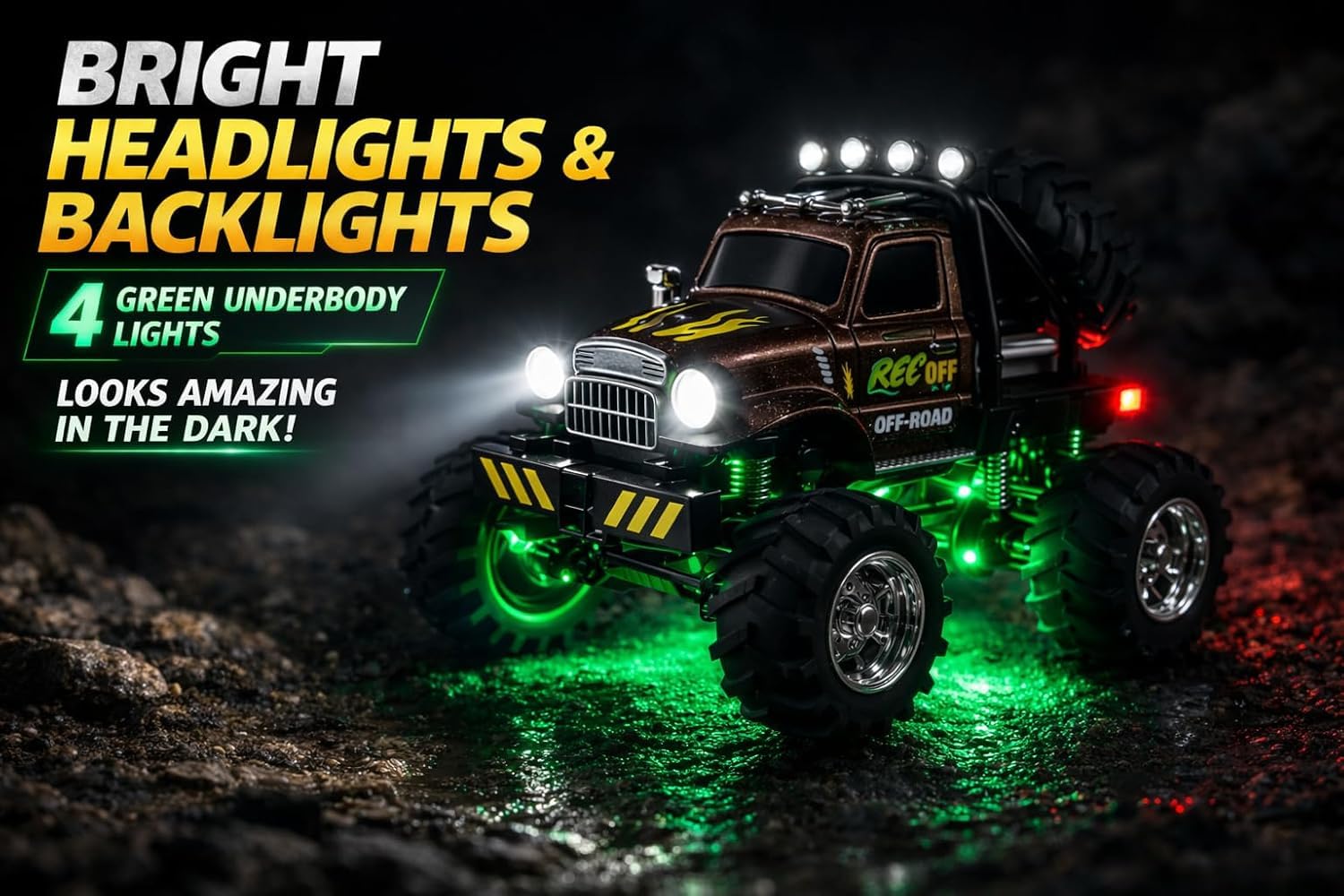 Brand Conquer Mini Rock Crawler RC Car - LED Lights & Remote Control -3 Brand Conquer Mini Rock Crawler RC Car - LED Lights & Remote Control -3