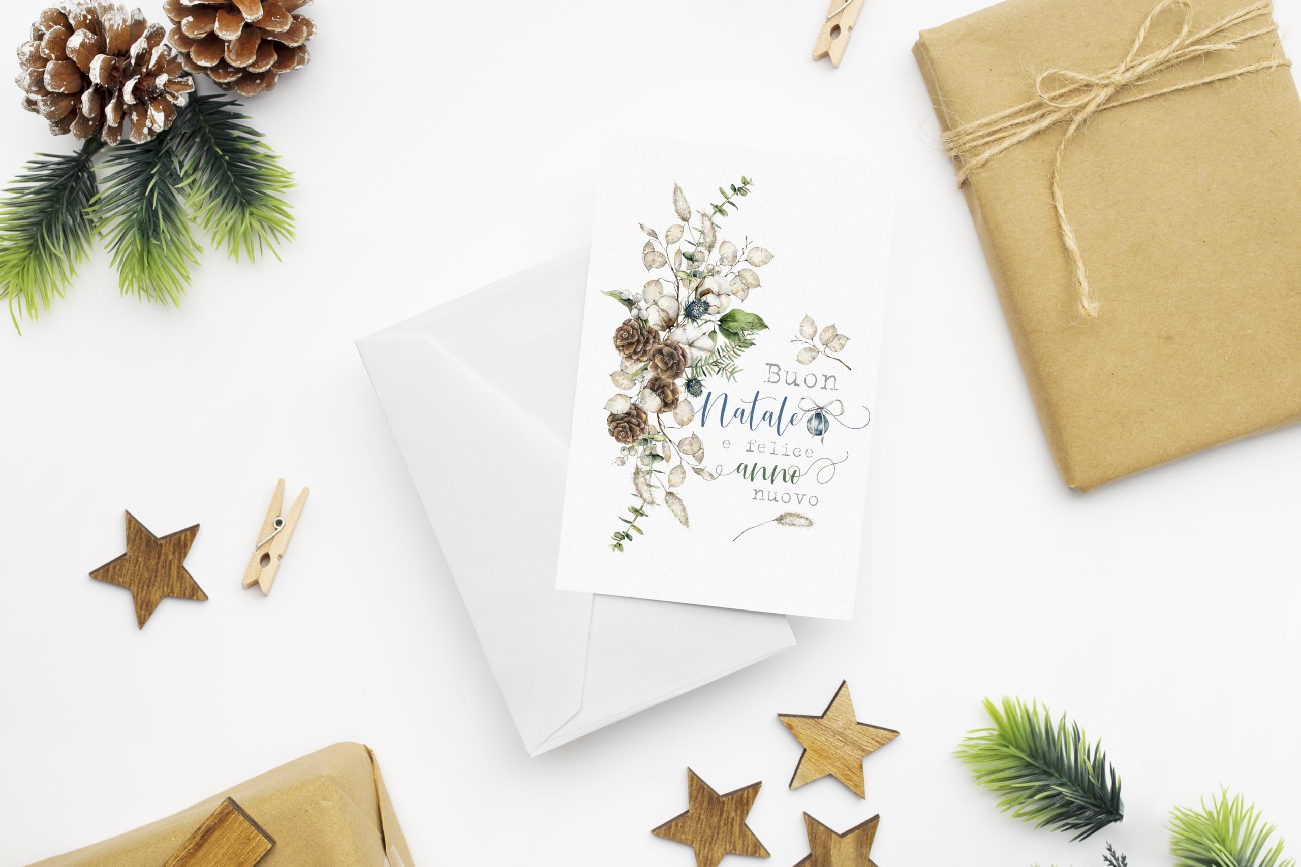 LINA OFFICINE GRAFICHE CREATIVE Christmas Greeting Cards Set of 12 Christmas Cards with Envelope Card Holder 34-999 - Image 3