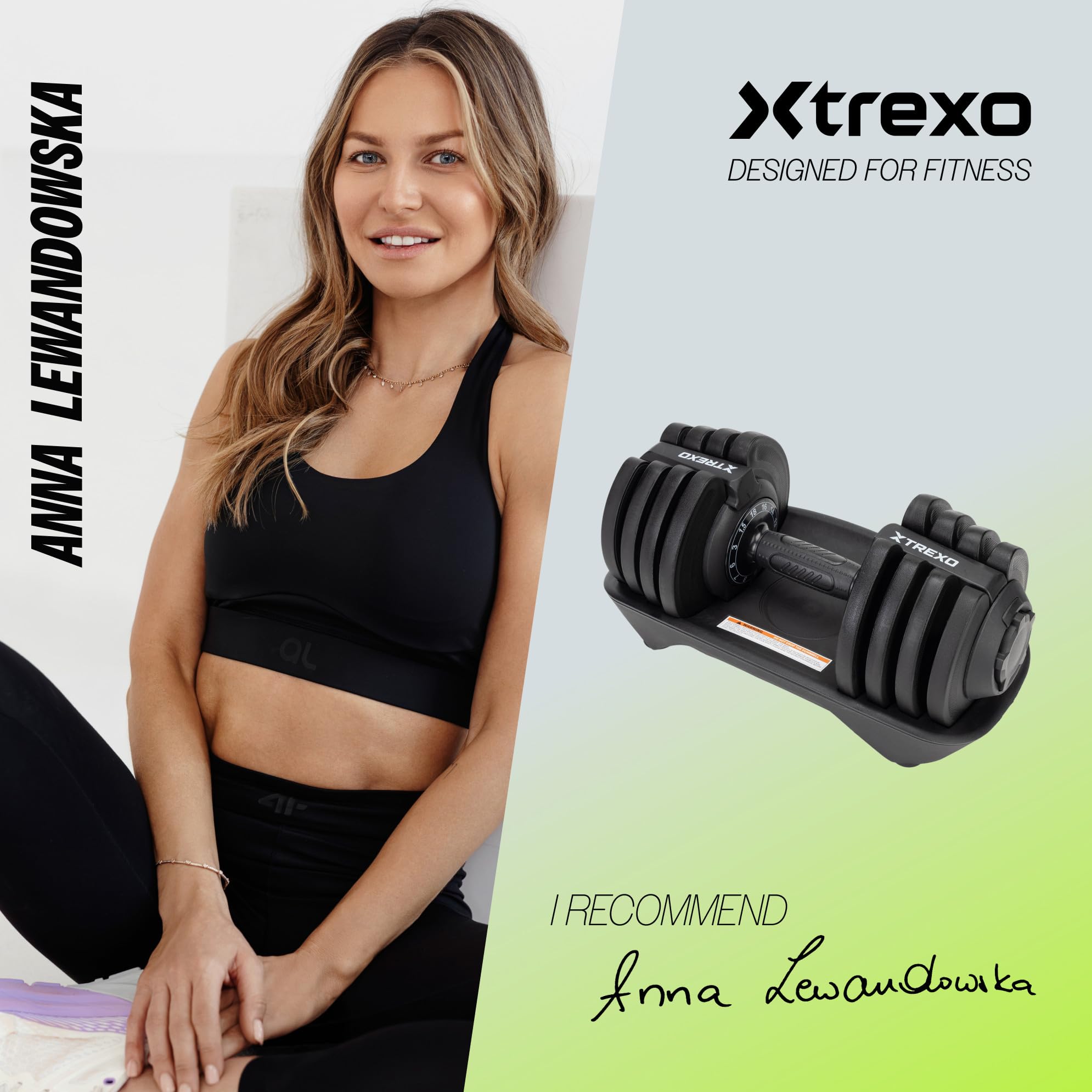 TREXO Manubrio 18|24|32|40 kg con Regolazione del Peso Tramite Rotella Manubrio Palestra Regolabile in Ferro per Esercizi Fitness con Impugnatura Ergonomica Antiscivolo