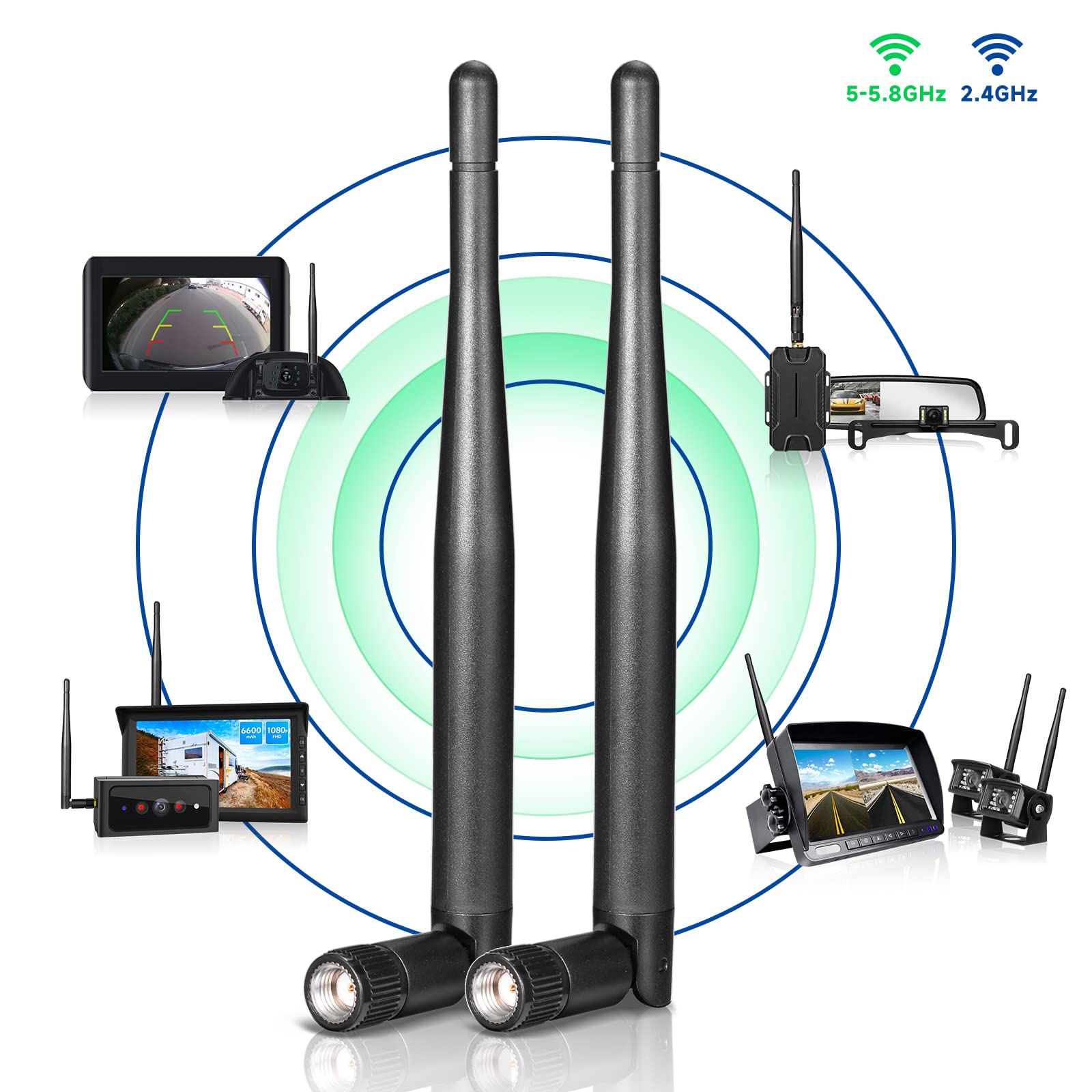 Antenna WiFi 6E Dual Band 12dBi – 2.4GHz/5GHz, Connettore RP-SMA, Omnidirezionale, Per Router E Telecamere IP - 2