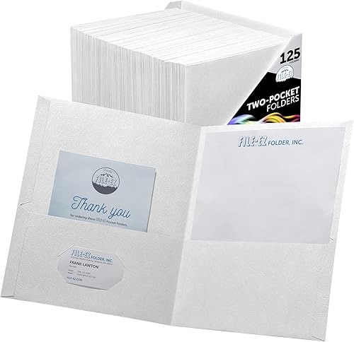 File-EZ - Carpetas de dos bolsillos, Blanco