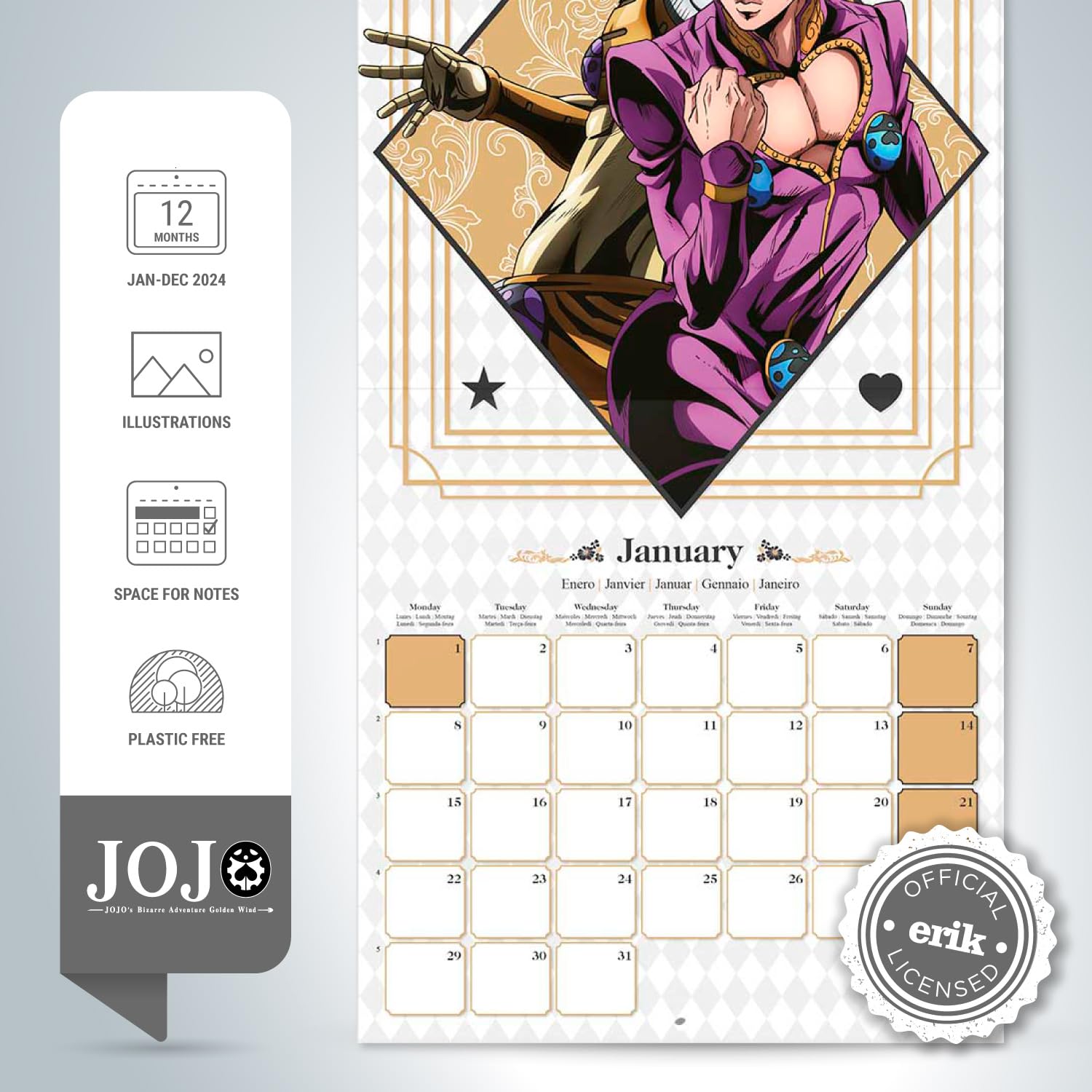 その他 JOJO DAILY CALENDAR Amazon.co.jp: JoJo's Bizarre Adventure 2025 Desk Calendar