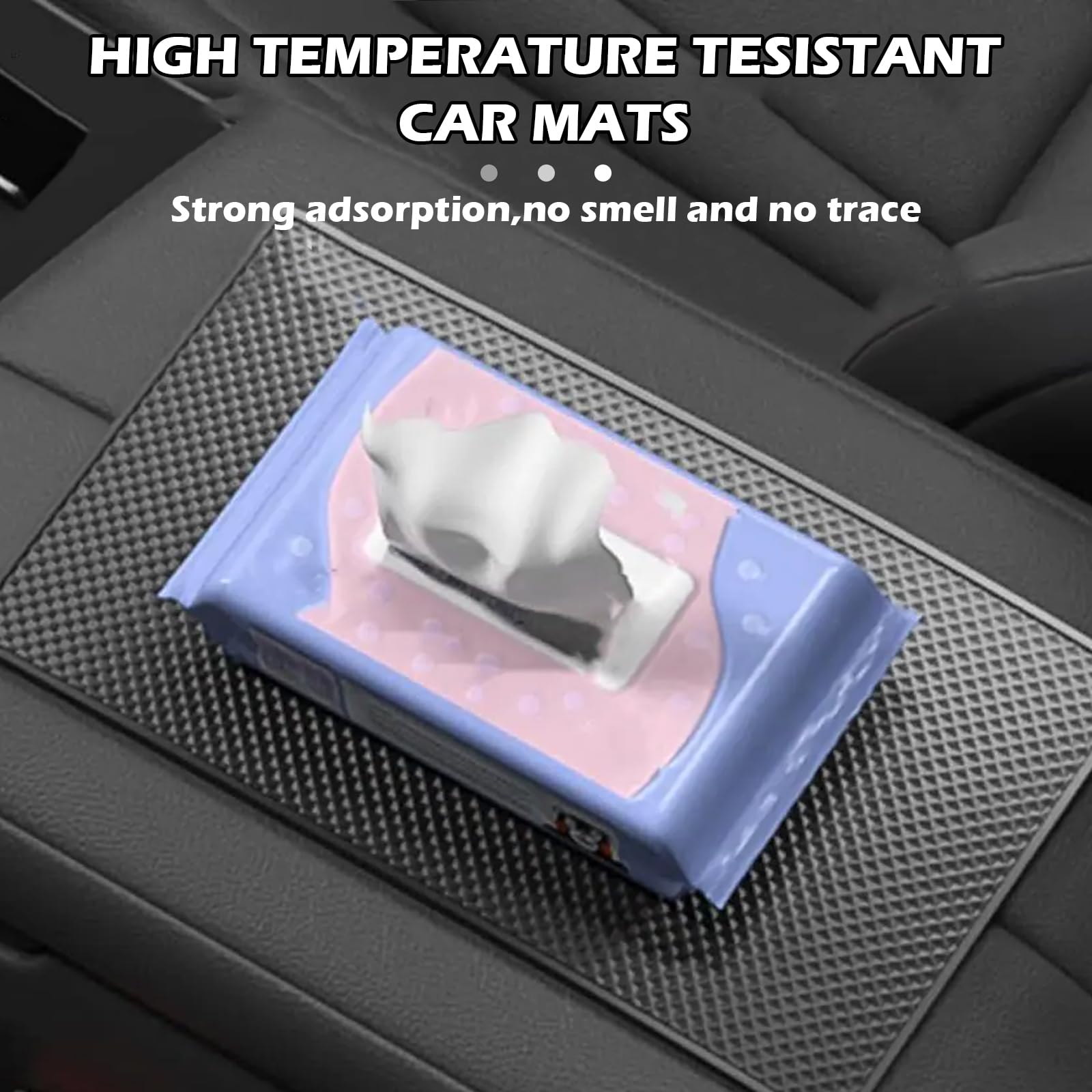 Tappetino Antiscivolo 27x15Cm per Cruscotto Auto Macchina per Telefono, Occhiali