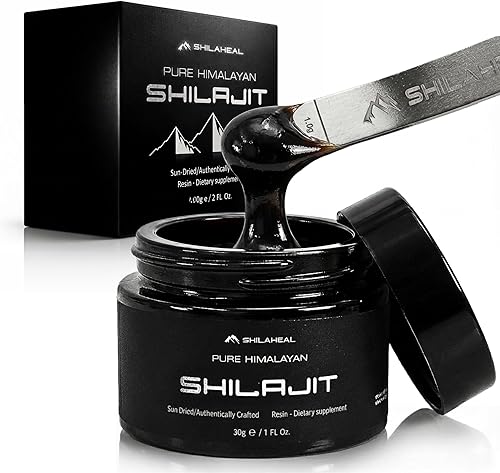 Shilajit Auténtica resina Shilajit del Himalaya para hombres y mujeres, alto ácido fúlvico, energía y resistencia, apoyo inmunológico, más de 85