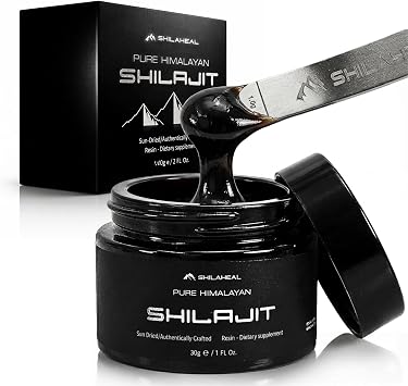 Shilajit Authentic Himalayan Shilajit Resin for Men & Women, High Fulvic Acid, Energy & Stamina, Immune Support, 85+ Trace Minerals, Lab Tested Organic Shilajit Resin, 100% Natural, 30 Grams