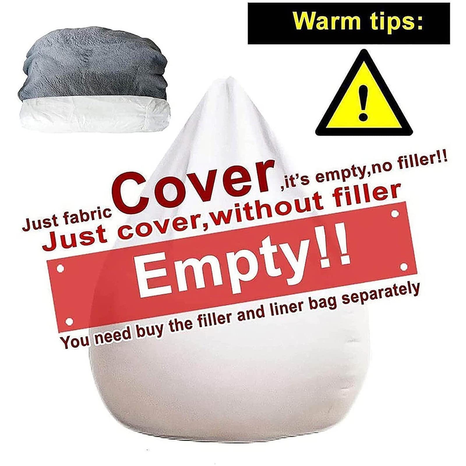 Beanbag Chair Lettino Bean Bag Storage Chair Divano Pigro Soffice Ultra Morbido, per L'organizzazione di Giocattoli di Peluche (Senza Riempitivo),5 FT