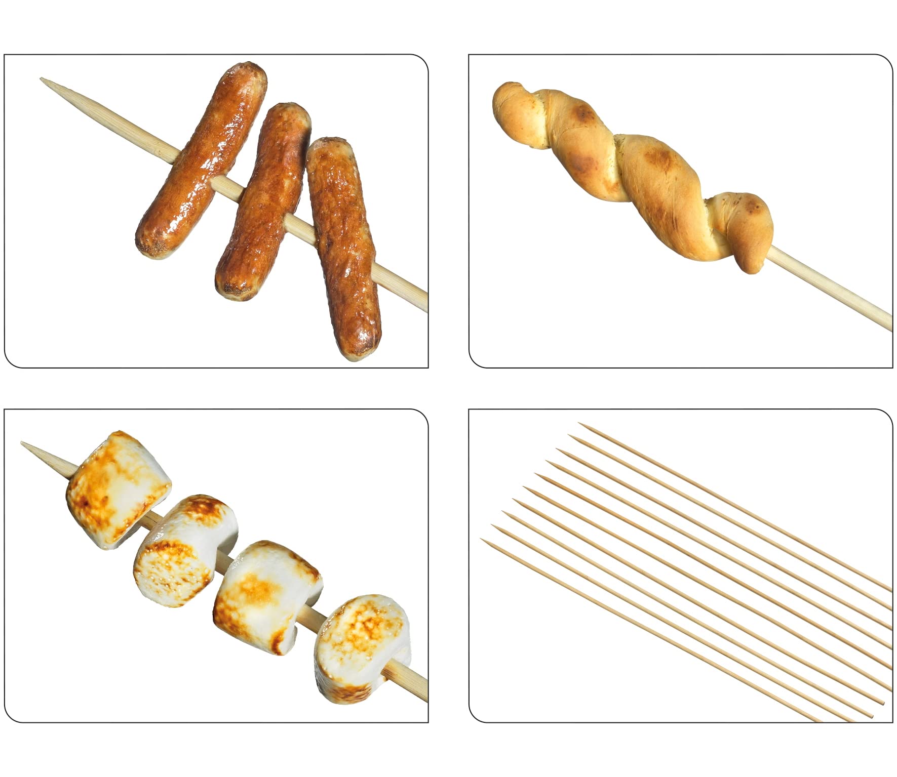 Kchenprofi BBQ Stockbrotstbe aus Bambus, 10 Stck, 74cm, fr Stockbrot,  Wrstchen, Marshmallows am Lagerfeuer, Natur Grillspiee, universal  (1066512510) : Amazon.de: Garten