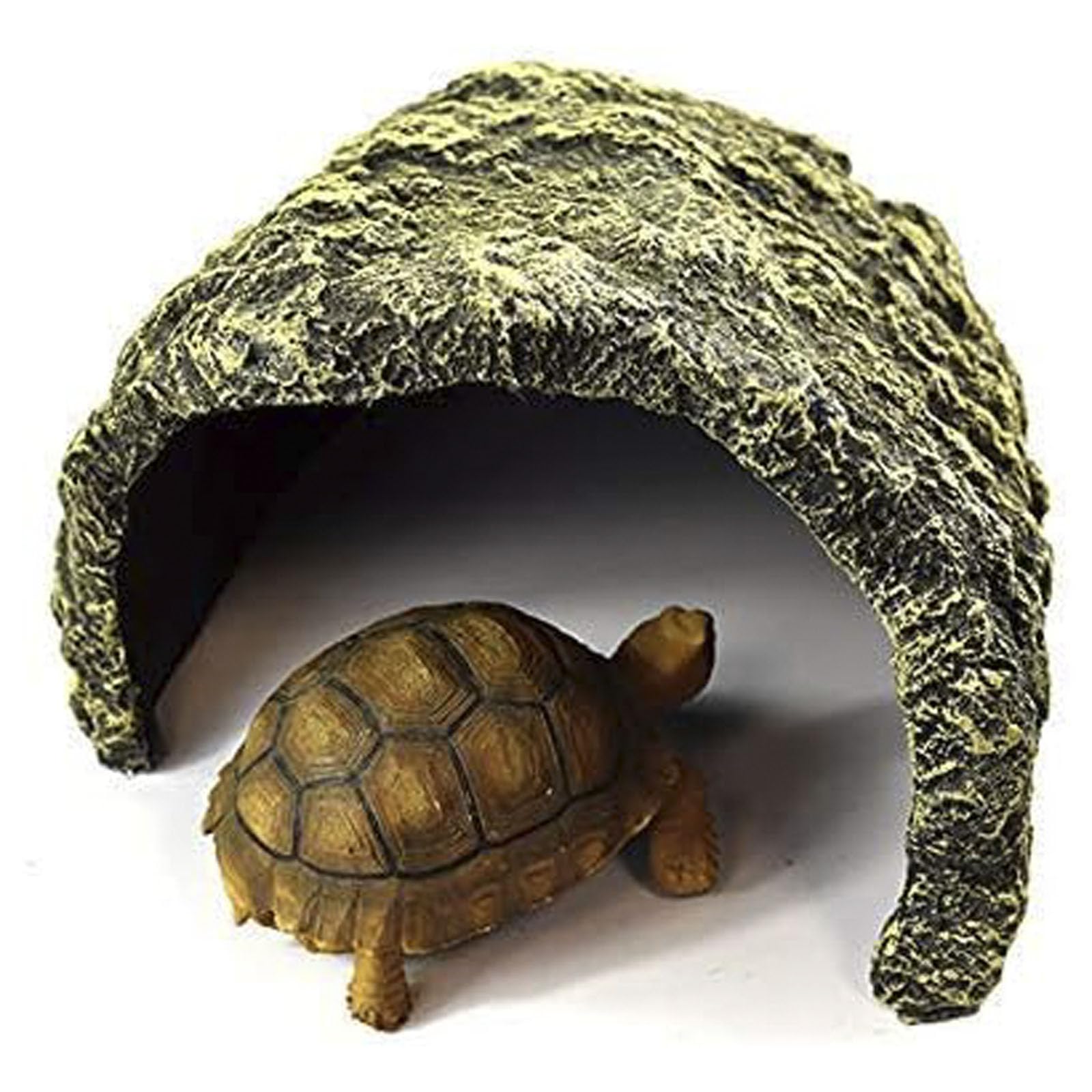 OMEM Rettile Evasione Foro Resina Simulazione Roccia Grande Acquario Tartaruga Fish Tank Paesaggistica