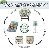 Vista 7 de Nickelodeon Teenage Mutant Ninja Turtles Silla Platillo, Silla Plegable para Niños de 23" con Marco de Metal, Diseño Mutant Mayhem, Edades 3+