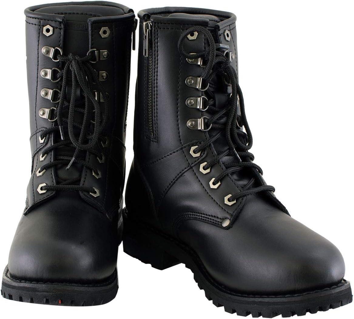 Xelement 1446 Men's 'Vigilant' Black Logger Boots with Inside Zipper - 9 : Clothing, Shoes & Jewelry