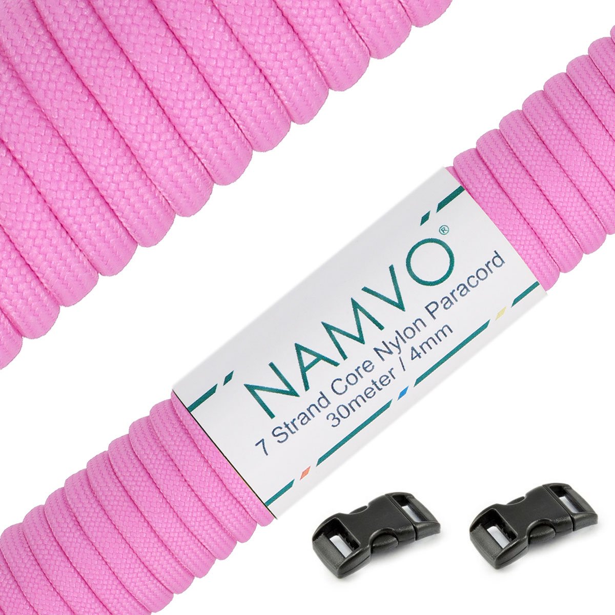 Namvo 550 Paracord Mil Spec Type III 7 Strand Parachute Cord Total Length 100ft/30 Meters Solid Color — view 27