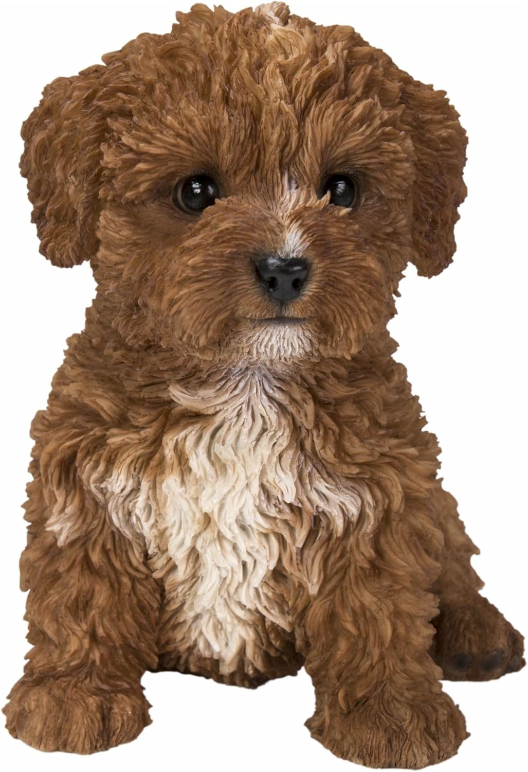 6.25 Sitting Brown Baby Cavapoo Outdoor Garden Statue