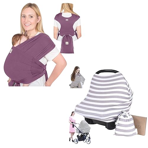 KeaBabies D-Lite - Portabebés y fundas de asiento de coche para bebés, fácil de llevar, funda de lactancia, funda de asiento de auto para bebé,