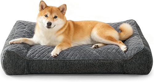 Miniatura 15 de JOEJOY Camas Ortopédicas XL para Perros de Tamaño Grande, Cama Sofá Extra Gruesa de Apoyo para Perros Grandes con Laterales y Forro Impermeable,