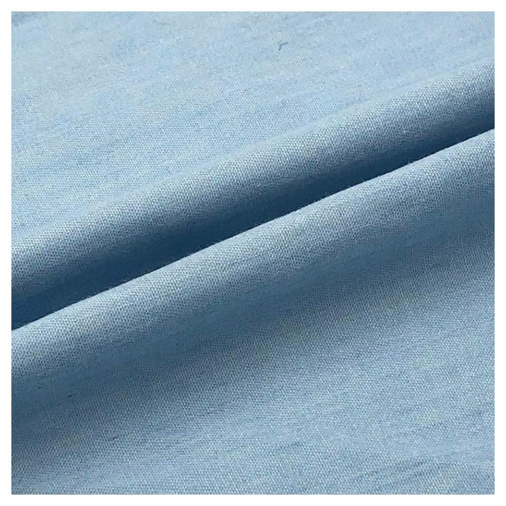 Tela Vaquera Lavada Por Metro 150cm De Ancho 100% Algodón Tela De Vestir Ligera Para Ropa Costura De Manualidades No Elástica(Color:Azul)