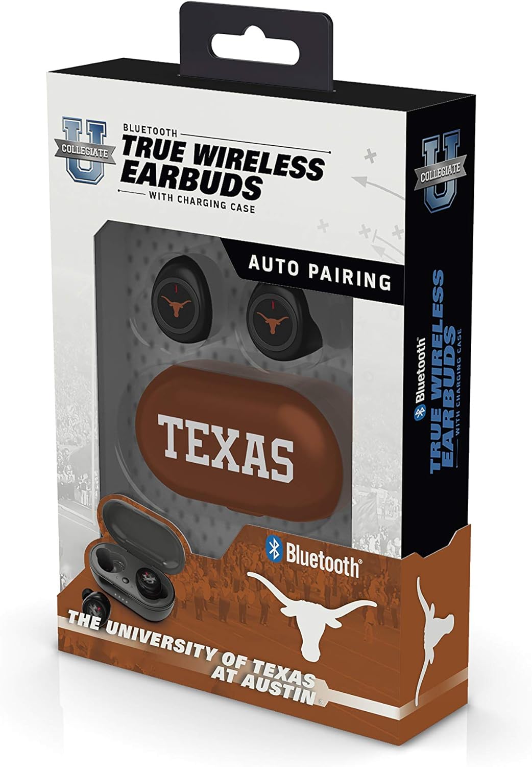 NCAA Texas Longhorns True Wireless Earbuds, Team Color - Image 2