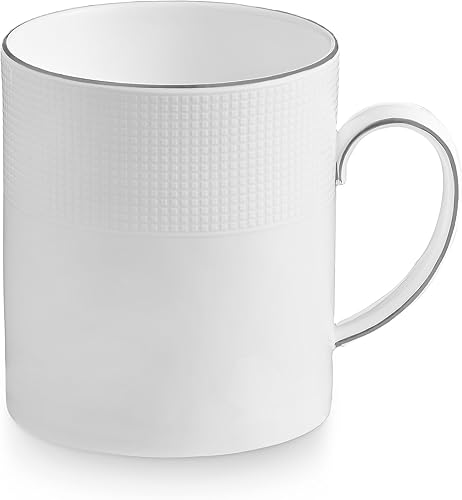 Wedgwood Sur Blanc - Taza (15 onzas), color blanco