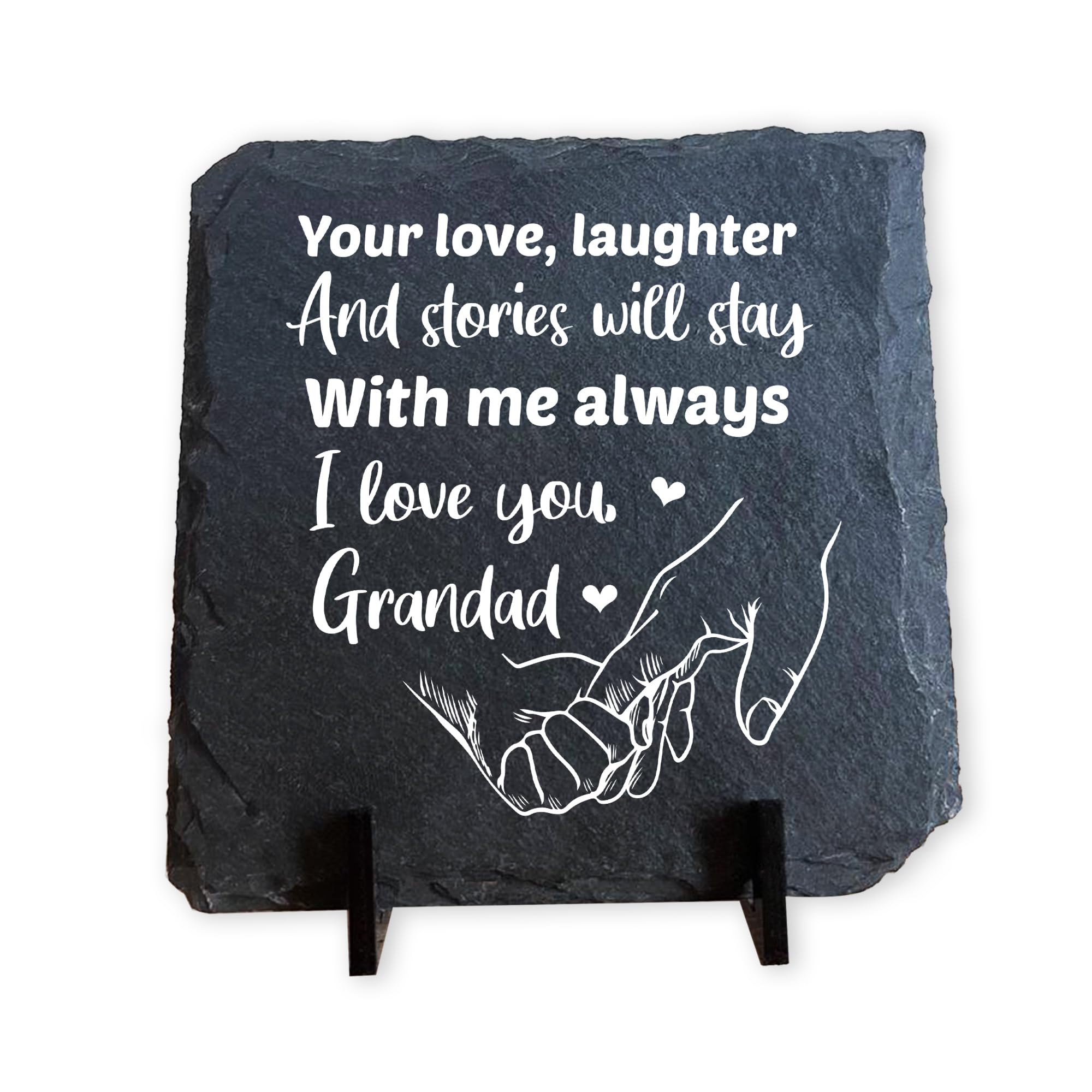 Red Ocean Grandad Gifts from Granddaughter Grandson Slate Plaque Birthday Gifts LOVE YOU GRANDAD GIFT Special Christmas Fathers Day Birthday Gifts for Grandad Thank You Gift For Him
